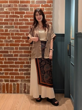 「アイテム（タンクトップ）」を使った、あやかさん（レディース・163cm・30代）の夏コーディネート