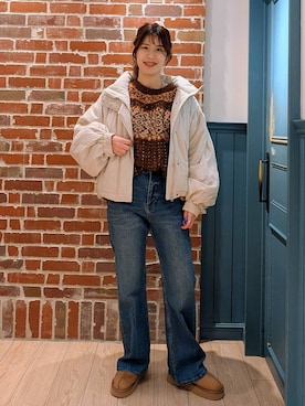 「アイテム（その他シューズ）」を使った、あやかさん（レディース・163cm・30代）の冬コーディネート