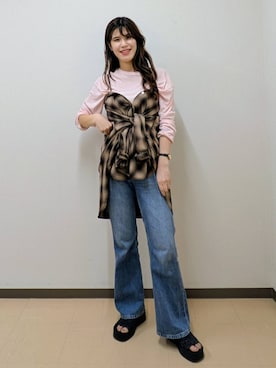 「アイテム（トップス）」を使った、あやかさん（レディース・163cm・30代）の夏コーディネート