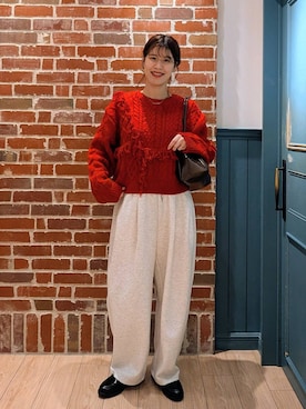 「アイテム（ポロシャツ）」を使った、あやかさん（レディース・163cm・30代）の秋コーディネート