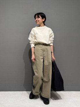 「URBAN RESEARCH DOORS（アーバンリサーチドアーズ）のクッショントート（トートバッグ）」を使った、koguさん（レディース・151cm）の冬コーディネート