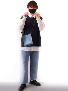 「Dr. Martens（ドクターマーチン）のDr.Martens / ドクターマーチン 1461 3EYE GIBSON SHOE 3ホール ギブソン シューズ ブーツ（ブーツ）」を使った、Ryoooさん（メンズ・178cm）の春コーディネート