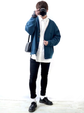 「Dr. Martens（ドクターマーチン）のDr.Martens / ドクターマーチン 1461 3EYE GIBSON SHOE 3ホール ギブソン シューズ ブーツ（ブーツ）」を使った、Ryoooさん（メンズ・178cm）の夏コーディネート