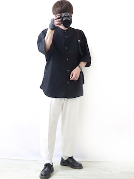 「Dr. Martens（ドクターマーチン）のDr.Martens / ドクターマーチン 1461 3EYE GIBSON SHOE 3ホール ギブソン シューズ ブーツ（ブーツ）」を使った、Ryoooさん（メンズ・178cm）の夏コーディネート