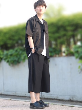 「Dr. Martens（ドクターマーチン）のDr.Martens / ドクターマーチン 1461 3EYE GIBSON SHOE 3ホール ギブソン シューズ ブーツ（ブーツ）」を使った、Ryoooさん（メンズ・178cm）の夏コーディネート