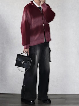 「アイテム（カーゴパンツ）」を使った、Ryoooさん（メンズ・178cm）の秋コーディネート