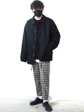 「Dr. Martens（ドクターマーチン）のDr.Martens / ドクターマーチン 1461 3EYE GIBSON SHOE 3ホール ギブソン シューズ ブーツ（ブーツ）」を使った、Ryoooさん（メンズ・178cm）の冬コーディネート