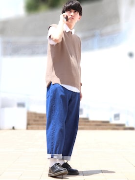 「Dr. Martens（ドクターマーチン）のDr.Martens / ドクターマーチン 1461 3EYE GIBSON SHOE 3ホール ギブソン シューズ ブーツ（ブーツ）」を使った、Ryoooさん（メンズ・178cm）の夏コーディネート