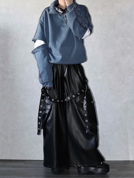 「アイテム（スニーカー）」を使った、Ryoooさん（メンズ・178cm）の冬コーディネート