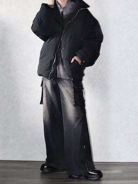 「アイテム（ダウンジャケット/コート）」を使った、Ryoooさん（メンズ・178cm）の秋コーディネート
