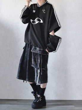 「LILL（リル）のアイテム」を使った、Ryoooさん（メンズ・178cm）の夏コーディネート