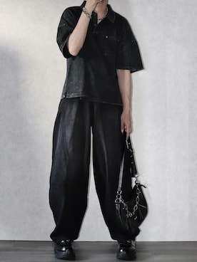 「ADRER（アドラー）のアイテム（リング）」を使った、Ryoooさん（メンズ・178cm）の春コーディネート