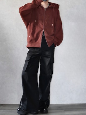 「アイテム（カーゴパンツ）」を使った、Ryoooさん（メンズ・178cm）の秋コーディネート