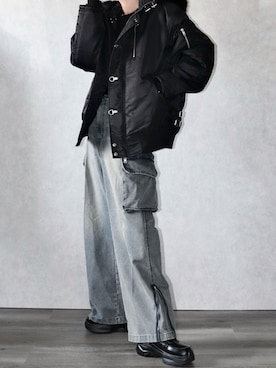 「アイテム（ブルゾン）」を使った、Ryoooさん（メンズ・178cm）の秋コーディネート