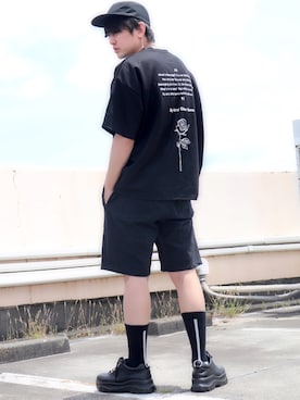 「G.O.C（ジーオーシー）のアイテム（Tシャツ/カットソー）」を使った、Ryoooさん（メンズ・178cm）の夏コーディネート