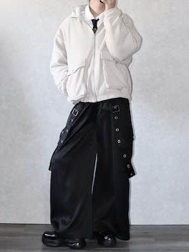 「アイテム（カーゴパンツ）」を使った、Ryoooさん（メンズ・178cm）の秋コーディネート