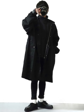 「CREARE LINO」｜「アイテム（モッズコート）」を使った、Ryoooさん（メンズ・178cm）の秋コーディネート