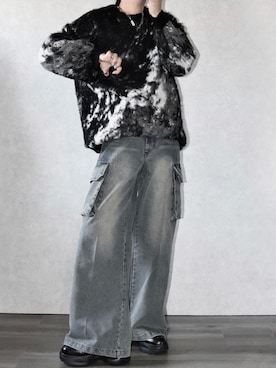 「アイテム（カーゴパンツ）」を使った、Ryoooさん（メンズ・178cm）の秋コーディネート