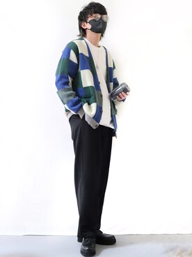 「SonnyLabel」｜「アイテム（スラックス）」を使った、Ryoooさん（メンズ・178cm）の冬コーディネート
