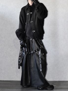 「アイテム（スニーカー）」を使った、Ryoooさん（メンズ・178cm）の冬コーディネート