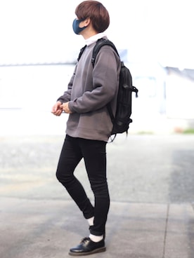 「Dr. Martens（ドクターマーチン）のDr.Martens / ドクターマーチン 1461 3EYE GIBSON SHOE 3ホール ギブソン シューズ ブーツ（ブーツ）」を使った、Ryoooさん（メンズ・178cm）の秋コーディネート