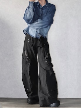 「ADRER（アドラー）のアイテム（リング）」を使った、Ryoooさん（メンズ・178cm）の春コーディネート