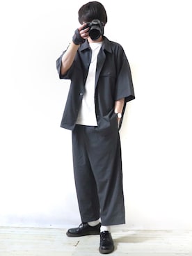 「Dr. Martens（ドクターマーチン）のDr.Martens / ドクターマーチン 1461 3EYE GIBSON SHOE 3ホール ギブソン シューズ ブーツ（ブーツ）」を使った、Ryoooさん（メンズ・178cm）の夏コーディネート