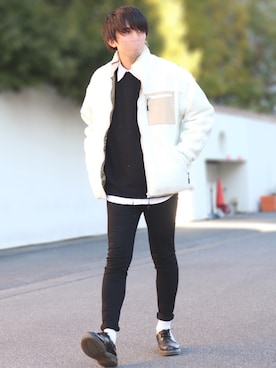 「Dr. Martens（ドクターマーチン）のDr.Martens / ドクターマーチン 1461 3EYE GIBSON SHOE 3ホール ギブソン シューズ ブーツ（ブーツ）」を使った、Ryoooさん（メンズ・178cm）の秋コーディネート