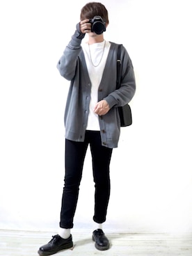 「Dr. Martens（ドクターマーチン）のDr.Martens / ドクターマーチン 1461 3EYE GIBSON SHOE 3ホール ギブソン シューズ ブーツ（ブーツ）」を使った、Ryoooさん（メンズ・178cm）の秋コーディネート