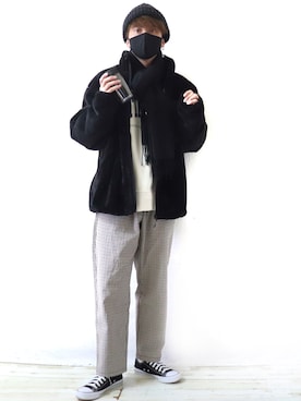 「PIVOTDOOR（ピボットドア）のアイテム」を使った、Ryoooさん（メンズ・178cm）の冬コーディネート