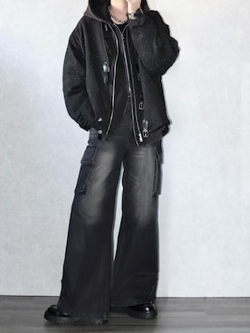 「アイテム（カーゴパンツ）」を使った、Ryoooさん（メンズ・178cm）の秋コーディネート