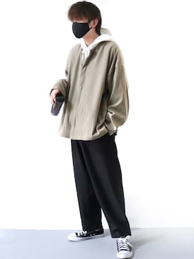 「シャツカーディガン」｜「アイテム（その他）」を使った、Ryoooさん（メンズ・178cm）の冬コーディネート