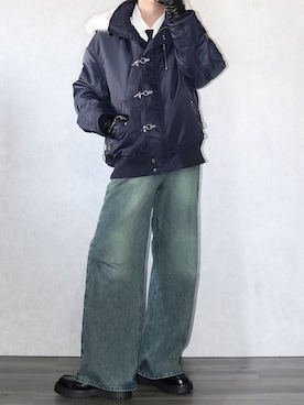 「アイテム（ブルゾン）」を使った、Ryoooさん（メンズ・178cm）の秋コーディネート