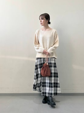 「スカートコーデ」｜hollyさん（レディース・160cm）の秋コーディネート