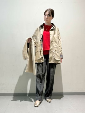 「Barbour（バブアー）の『別注』Barbour　BEDALE（その他アウター）」を使った、hollyさん（レディース・160cm）の秋コーディネート