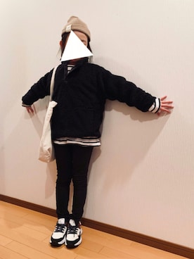 「トートバック」｜「アイテム（ジャケット/アウター）」を使った、pepeさん（キッズ・130cm）の秋コーディネート