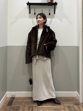 「アイテム（セットアップ）」を使った、mihoさん（レディース・157cm）の冬コーディネート