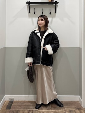 「apart by lowrys」｜「アイテム（その他アウター）」を使った、mihoさん（レディース・157cm）の秋コーディネート