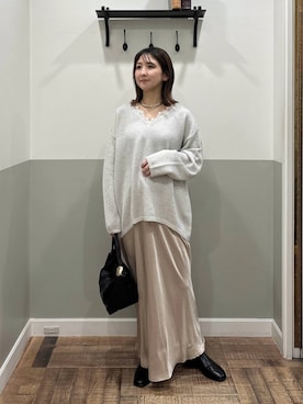 「リラックス」｜mihoさん（レディース・157cm）の冬コーディネート