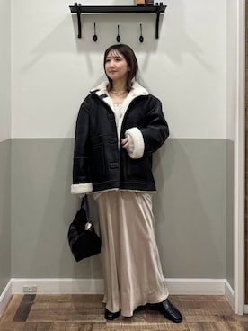 「apart by lowrys」｜「アイテム（その他アウター）」を使った、mihoさん（レディース・157cm）の秋コーディネート