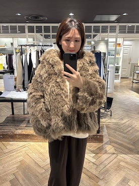 「apart by lowrys」｜「アイテム（その他アウター）」を使った、mihoさん（レディース・157cm）の秋コーディネート