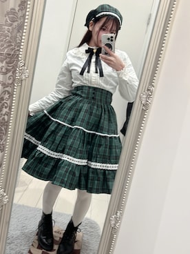 「アイテム（バレッタ/ヘアクリップ）」を使った、⑅ 𝔪 𝔞 𝔯 𝔦 ⑅さん（レディース・157cm）の冬コーディネート