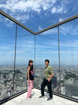 「NET（ネット）のアイテム（パンツ）」を使った、C.MHさん（レディース・162cm）の夏コーディネート