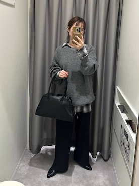 「アイテム（スラックス）」を使った、エリンギさん（レディース・153cm・30代）の秋コーディネート