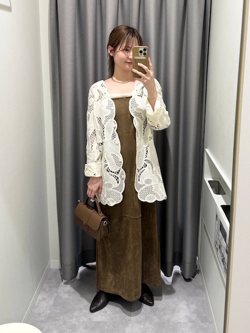 パッチワークレースシャツカーディガン 581471