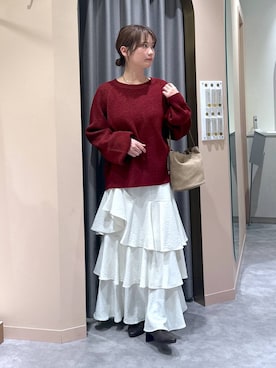 「mysty woman（ミスティウーマン）のアイテム」を使った、エリンギさん（レディース・153cm）の秋コーディネート