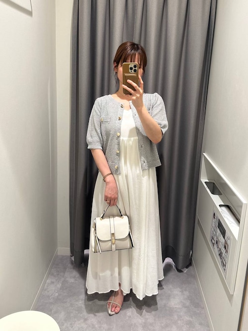 シャーリングブラウスキャミワンピース2P mysty woman ワンピース 「セットアイテム」シャーリング