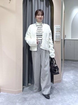 「アイテム（カーディガン/ボレロ）」を使った、エリンギさん（レディース・153cm・30代）の冬コーディネート