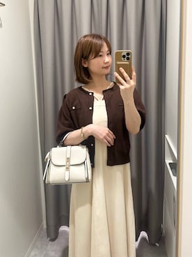 「アイテム（カーディガン/ボレロ）」を使った、エリンギさん（レディース・153cm・30代）の夏コーディネート