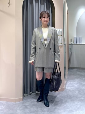 「アイテム（テーラードジャケット）」を使った、エリンギさん（レディース・153cm・30代）の秋コーディネート